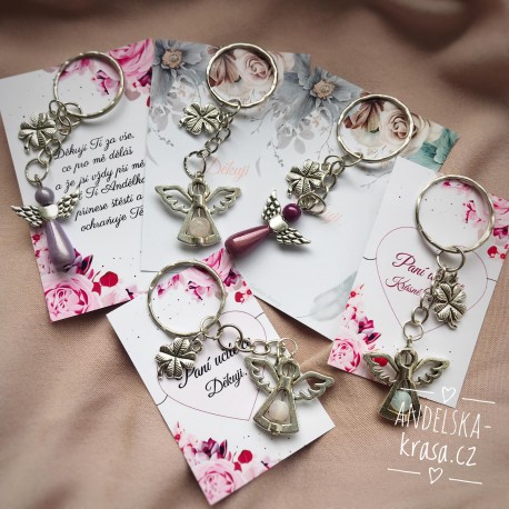 LIMITKA! Klíčenka Andílci s kartičkou