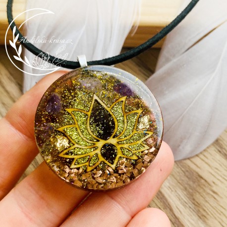 Orgonit náhrdelník Lotos VESMÍRNÁ ROVNOVÁHA