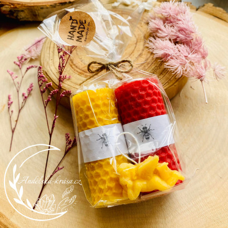 Svíčka včelí vosk - dárkové balení 1