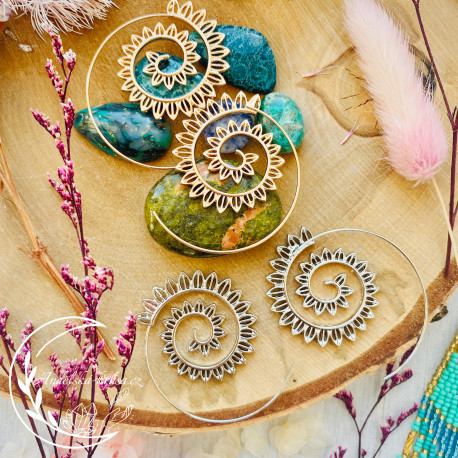 Boho náušnice ocel PÍRKA