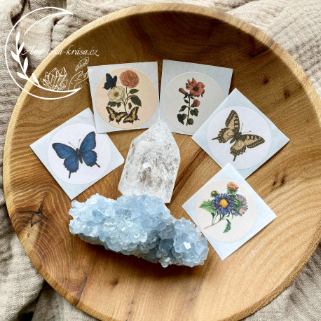 Vintage samolepky Čarodějka - 24ks