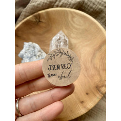 Samolepky recyklovaný obal - craft