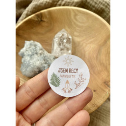 Samolepky recyklovaný obal - namaste