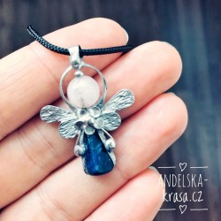 Náhrdelník Anděl Lapis Lazuli Komunikace Odvaha